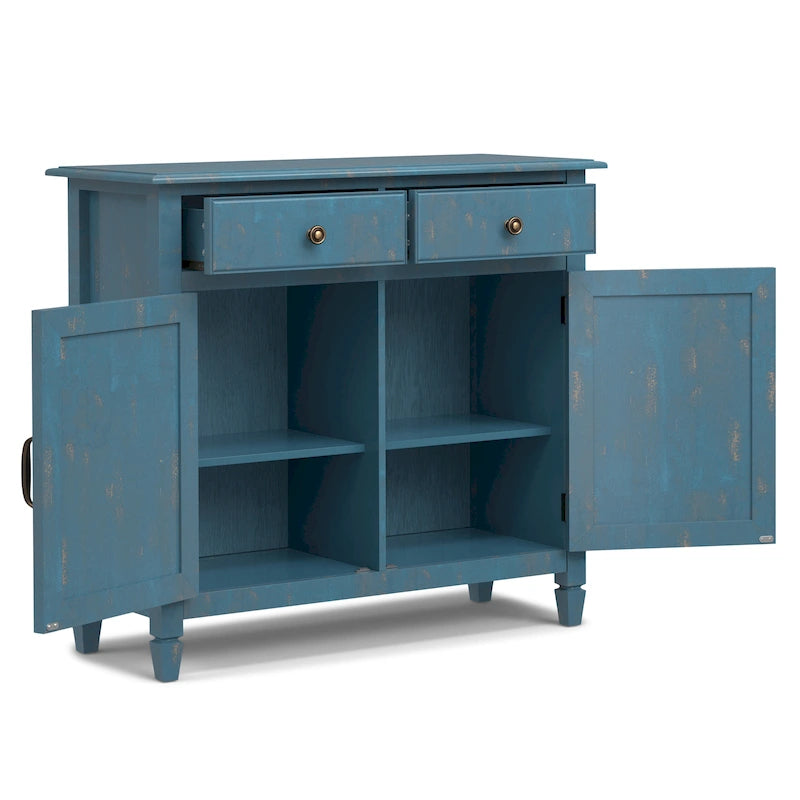 WYNDENHALL Hampshire 40 Zoll breiter Aufbewahrungsschrank für den Eingangsbereich aus Massivholz im traditionellen Stil - 40w x 15t x 36h