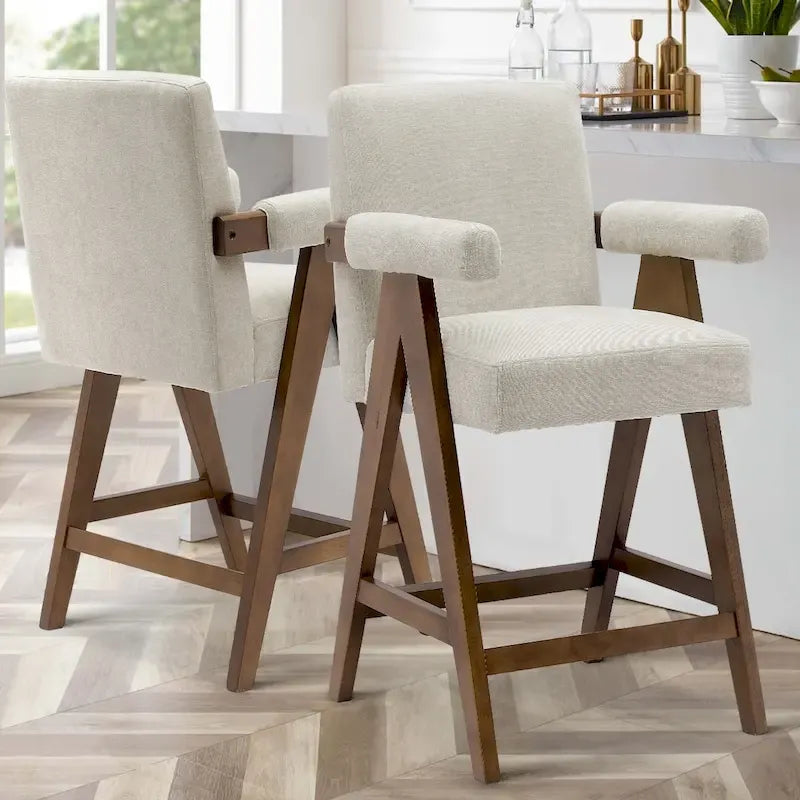 Moderne gepolsterte Thekenhocker, einzeln