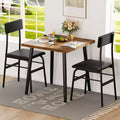 Kleines Esszimmertisch-Set für 2 Personen, 3-teiliges Küchentisch-Set mit 2 gepolsterten Stühlen, Frühstückstisch für kleine Räume, Esszimmer, Wohnung, Restaurant