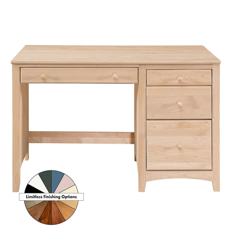 Arch+Haven Schreibtisch aus Massivholz mit 4 Schubladen
