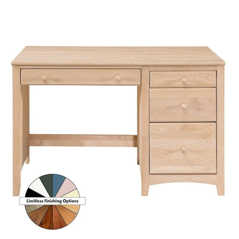 Arch+Haven Schreibtisch aus Massivholz mit 4 Schubladen