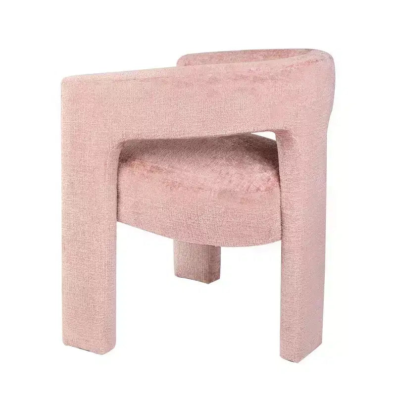 Jofran, Gwen moderner Luxus-Polstersessel aus Jacquard-Stoff – Farbe: Rosa