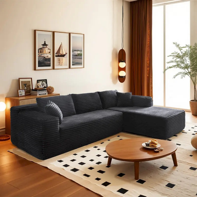 Modernes Polster-Chaiselongue-Sofa mit Kissen für das Wohnzimmer