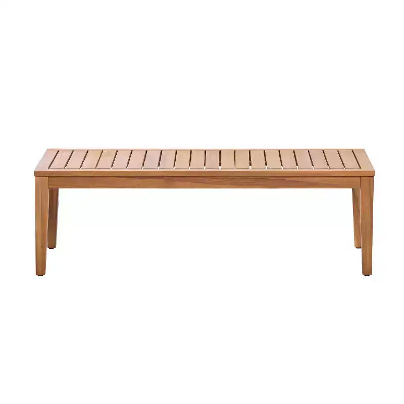 ModernLuxe 4/5-teiliges Akazienholz-Terrassenmöbel-Sofa-Set, Outdoor-Sitzgruppe mit Couchtisch für Veranda/Garten/Balkon