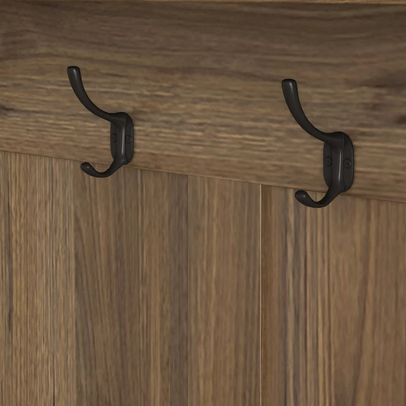 GDFStudio – Finn Multifunktionale Garderobe mit Schuhbank, Lochwand und viel Stauraum