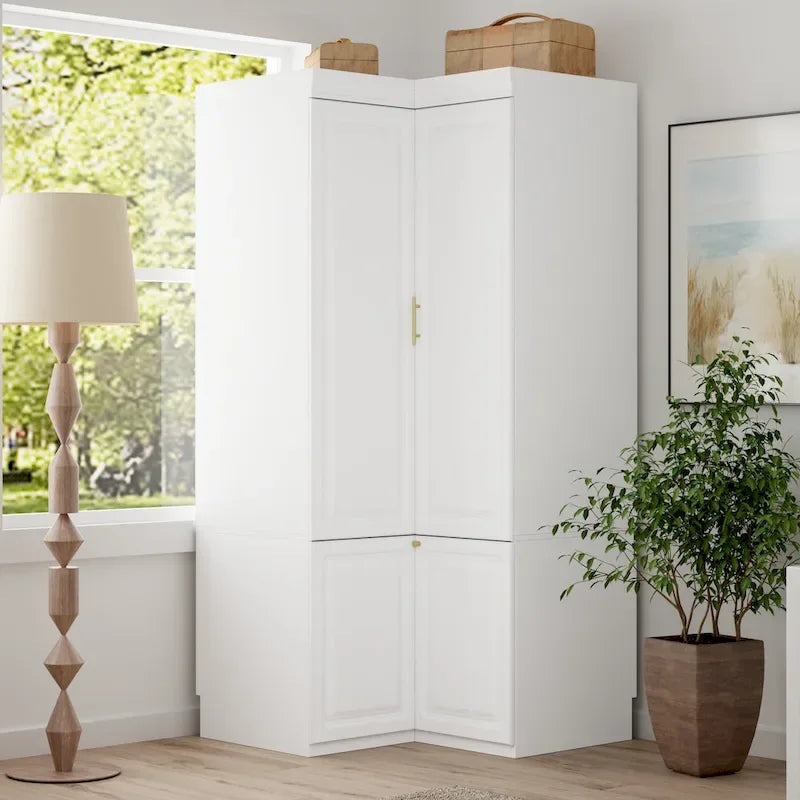 Kleiderschrank-Organizer, Kleiderschränke mit Hängestange und 4 Schubladen, großer Stauraum