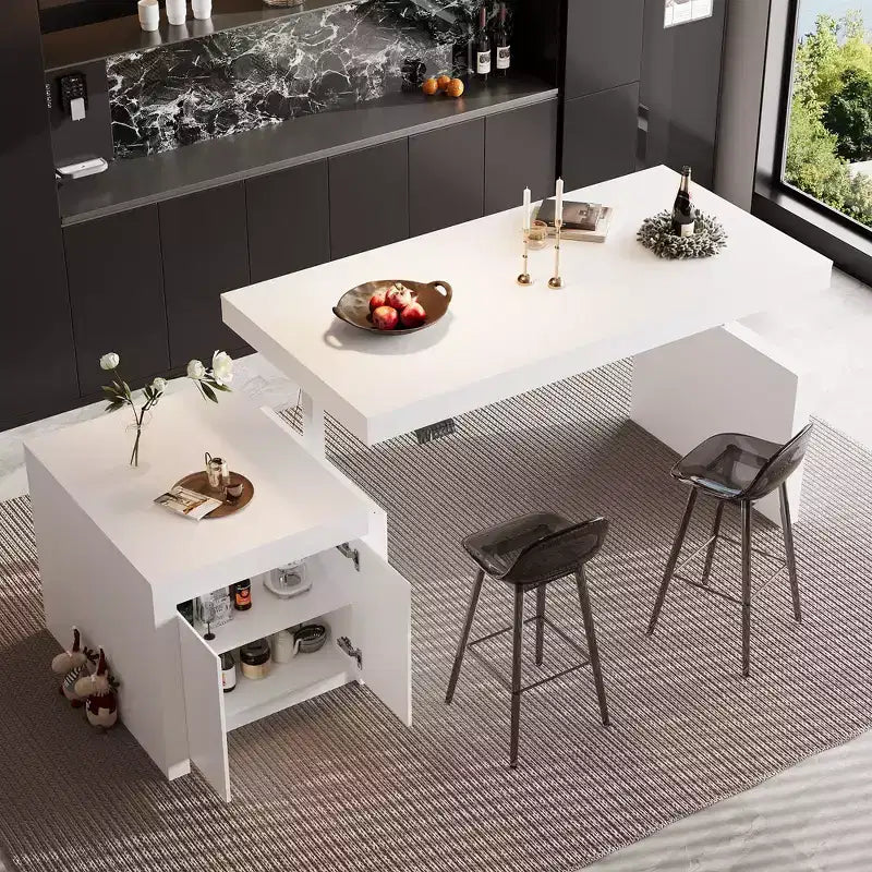 Hitow moderner 110W Hubtisch mit 3 Höhenspeichern, 119 cm max. Höhe, 68 kg Tragkraft, intuitive Bedienung, Kücheninsel/Frühstückstheke