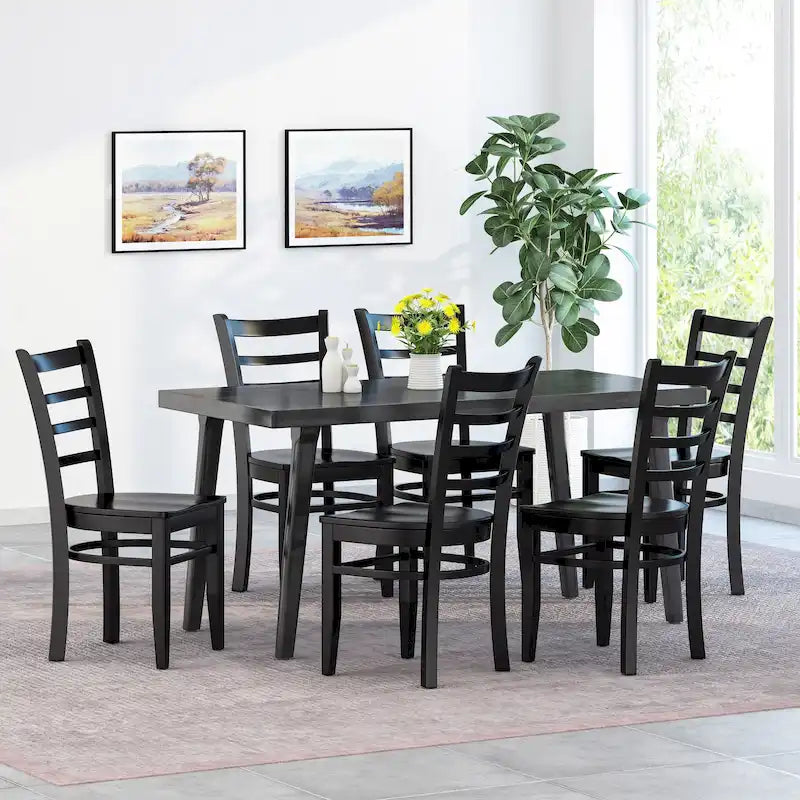 Prestage Esstühle aus Kautschukholz (6er-Set) von Christopher Knight Home