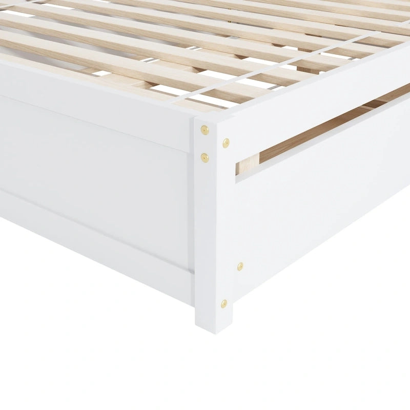 Doppelbett mit Einzelbett-Schiebebett und zwei Schubladen