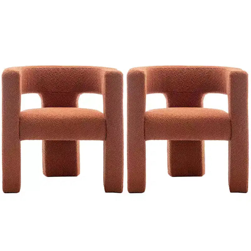 2er-Set 28 breite Polster-Sessel mit Bouclé-Bezug – Kinwell