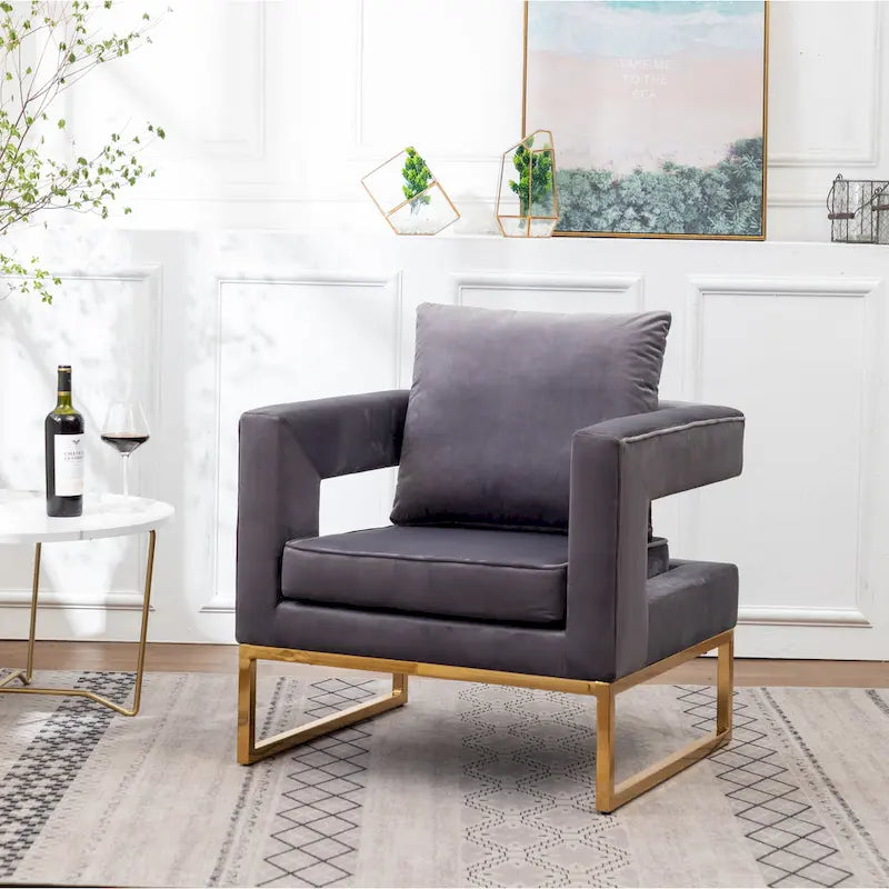 Roundhill Furniture Lenola zeitgenössischer gepolsterter Akzentsessel