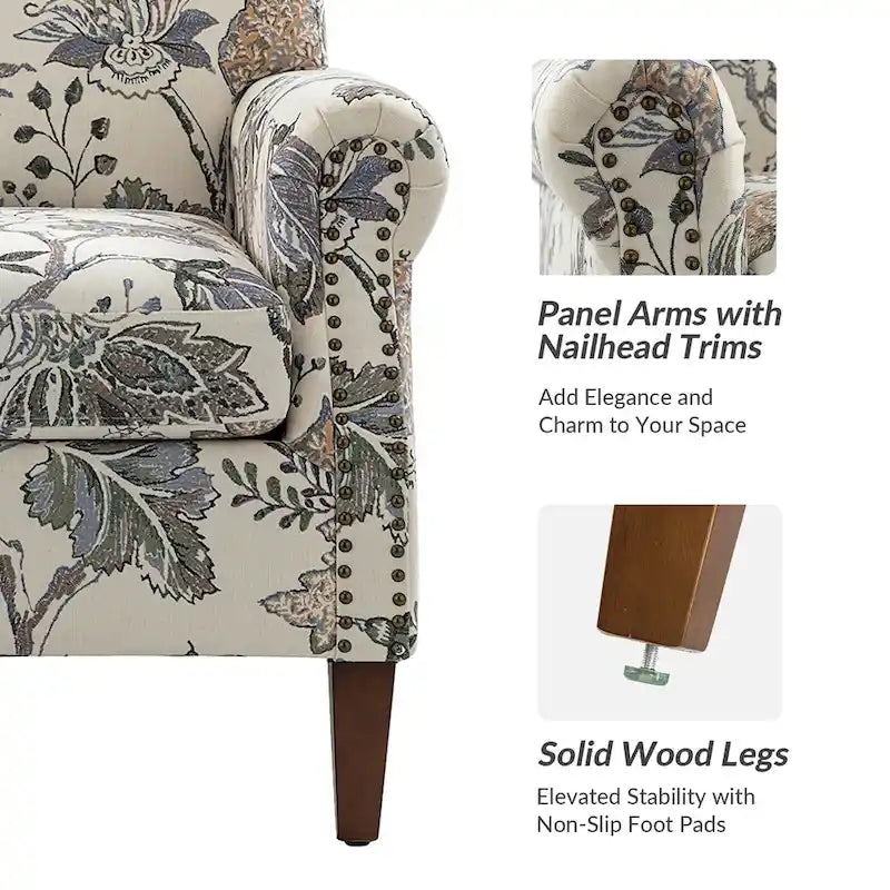 Giampiero Wohnzimmer-Sessel mit Ziernägeln, 2er-Set von HULALA HOME