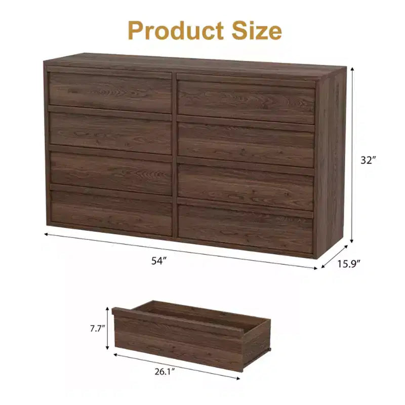 Kommode mit 6/8 Schubladen, breite moderne Schubladenkommode für Schlafzimmer, Wohnzimmer, Kinderzimmer