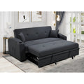 Roomfitters 75-Zoll modernes 3-in-1-Schlafsofa mit praktischem Ausziehbett, verstellbarer Rückenlehne, Getränkehaltern und Kissen