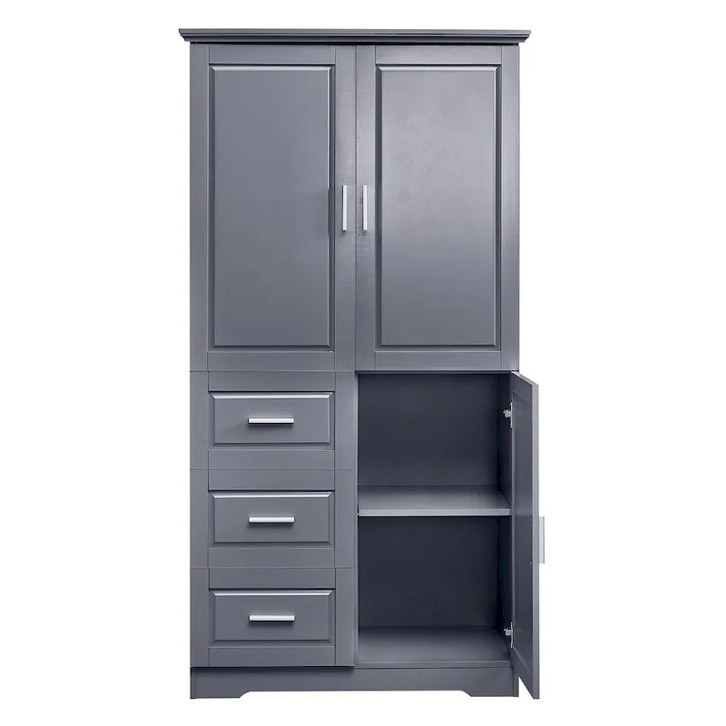 Hoher und breiter Schrank mit Türen für Badezimmer/Büro