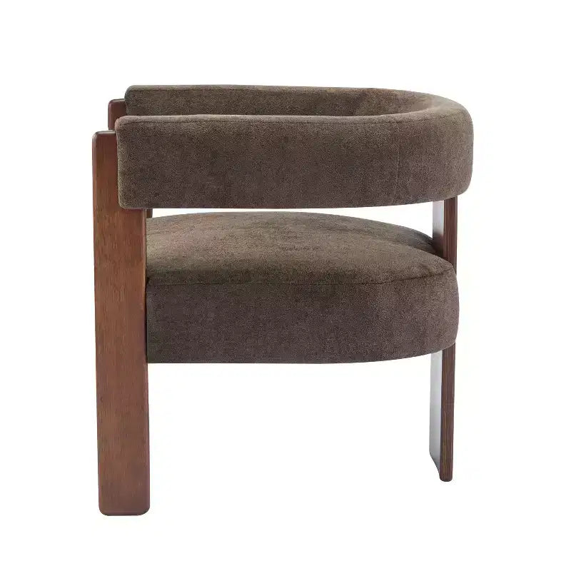 Christopher Knight Home Noah moderner Akzent-Sessel mit Polsterung und Gestell aus Kautschukholz