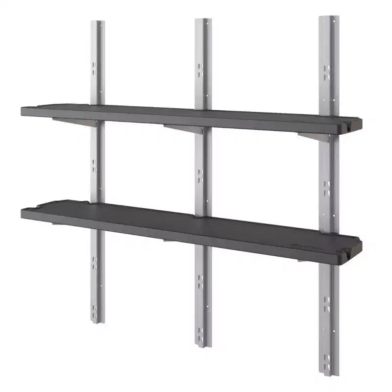 Suncast Vertikaler Geräteschrank 6-Böden-Set Platzsparende Wandmontage Outdoor-Aufbewahrung, Schwarz