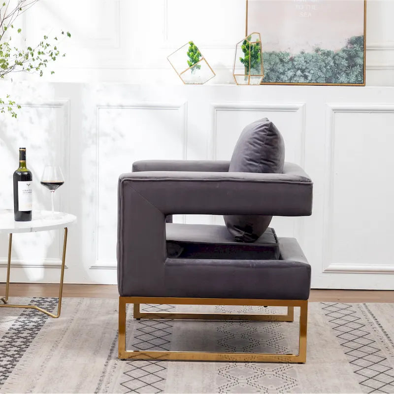 Roundhill Furniture Lenola zeitgenössischer gepolsterter Akzentsessel
