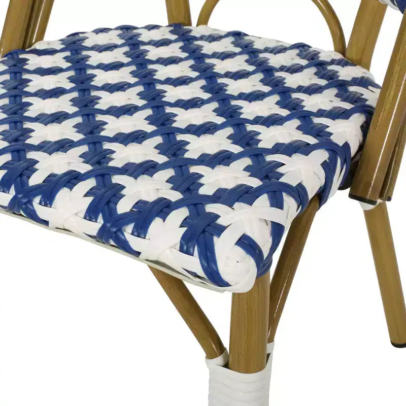 Christopher Knight Home Baron Bistro-Stühle mit geflochtenem Rattan und Aluminiumgestell (4er-Set)
