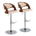 2er-Set Pino Barhocker im Mid-Century-Modern-Stil, höhenverstellbar und drehbar – Lumisource