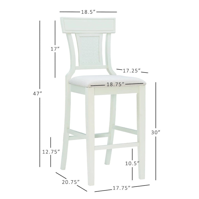 Handgewebter Rattan-Bauernhofbarhocker