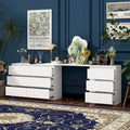 Transformative White Entertainment Center Home Desk Dresser Chest