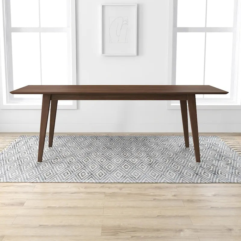 Mid-Century 86" Esstisch, rechteckig, Massivholz, Nussbaum