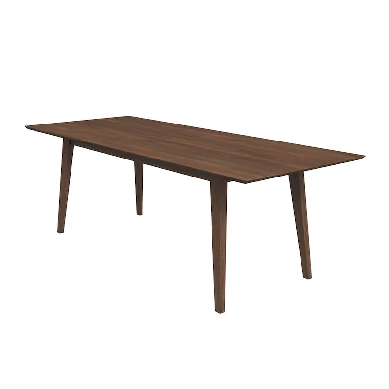 Mid-Century 86" Esstisch, rechteckig, Massivholz, Nussbaum