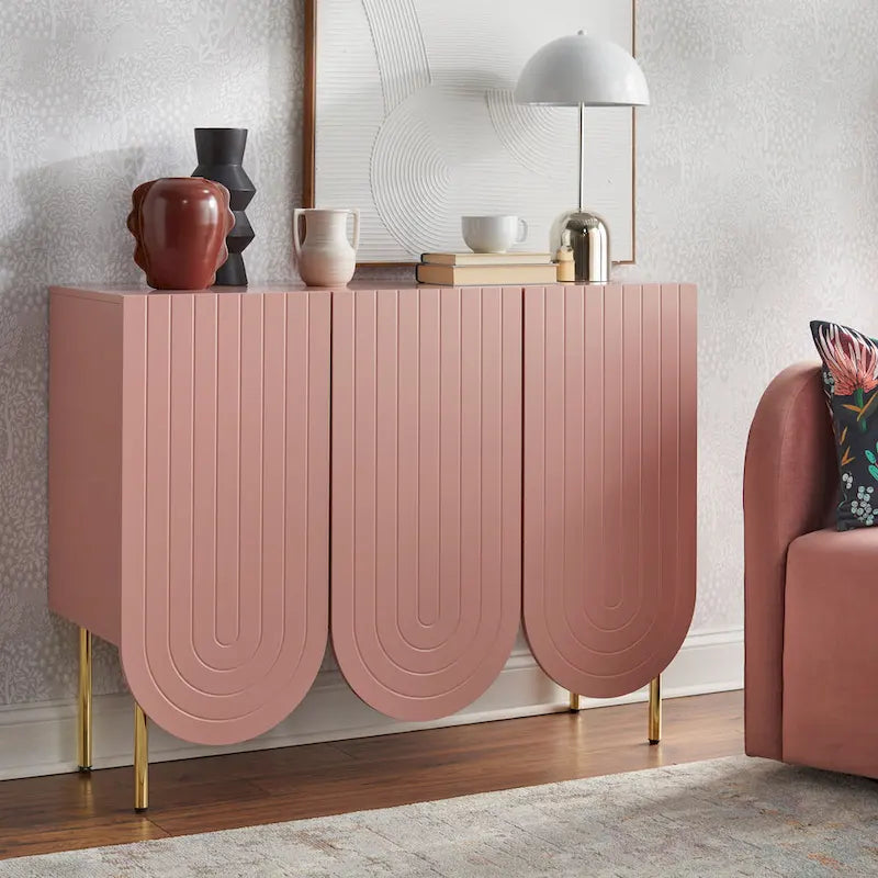 Mid-Century Modern Anrichte mit 3 Türen und Wellenmuster