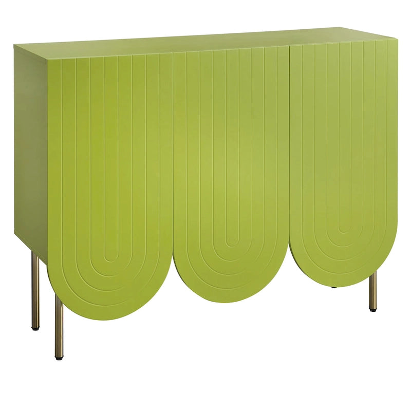 Mid-Century Modern Anrichte mit 3 Türen und Wellenmuster
