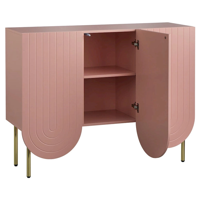 Mid-Century Modern Anrichte mit 3 Türen und Wellenmuster