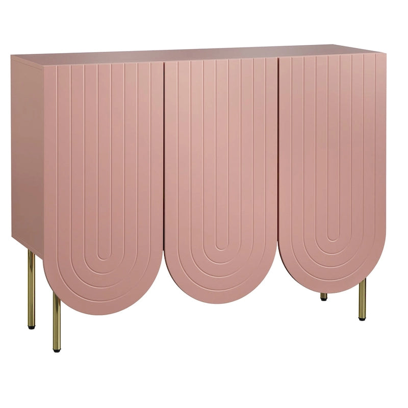 Mid-Century Modern Anrichte mit 3 Türen und Wellenmuster
