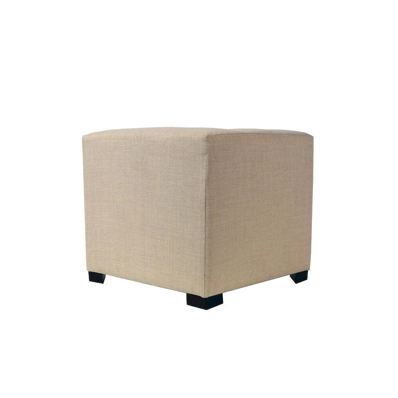 Quadratischer Polsterhocker mit 4 Knöpfen