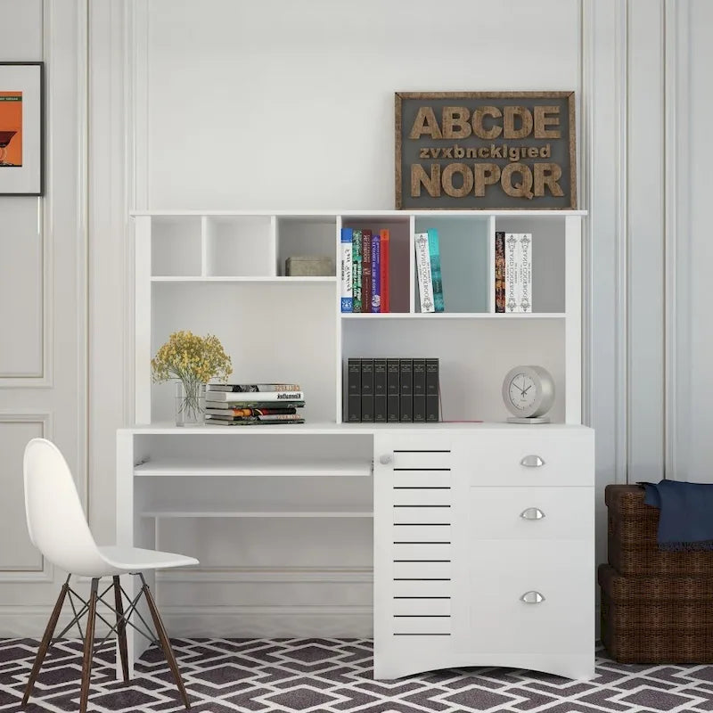 Home-Office-Computertisch mit Aufsatz