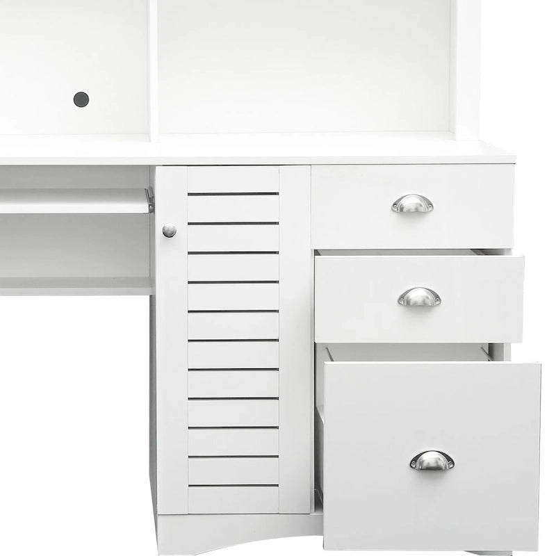 Home-Office-Computertisch mit Aufsatz