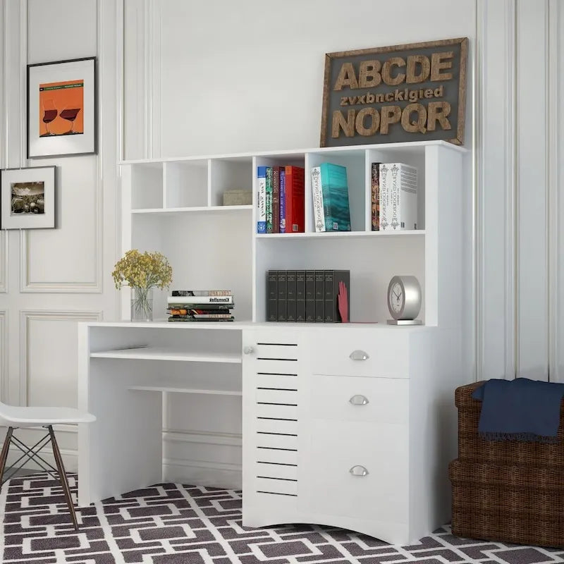 Home-Office-Computertisch mit Aufsatz