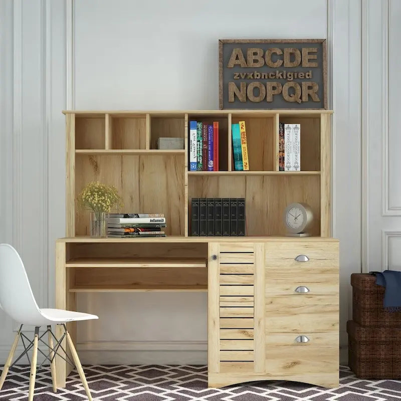 Home-Office-Computertisch mit Aufsatz