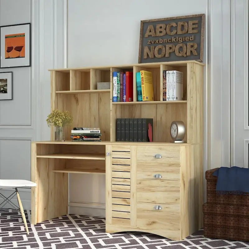 Home-Office-Computertisch mit Aufsatz
