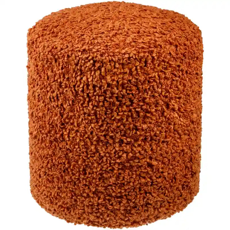 Hochfloriger Bouclé Pouf aus Polyester, 45 cm hoch