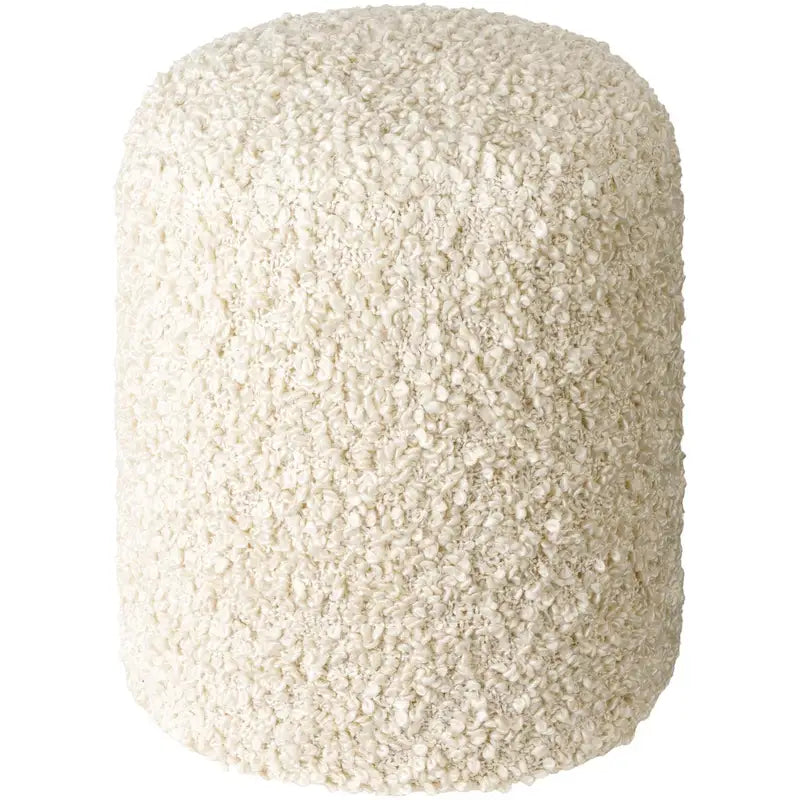 Hochfloriger Bouclé Pouf aus Polyester, 45 cm hoch