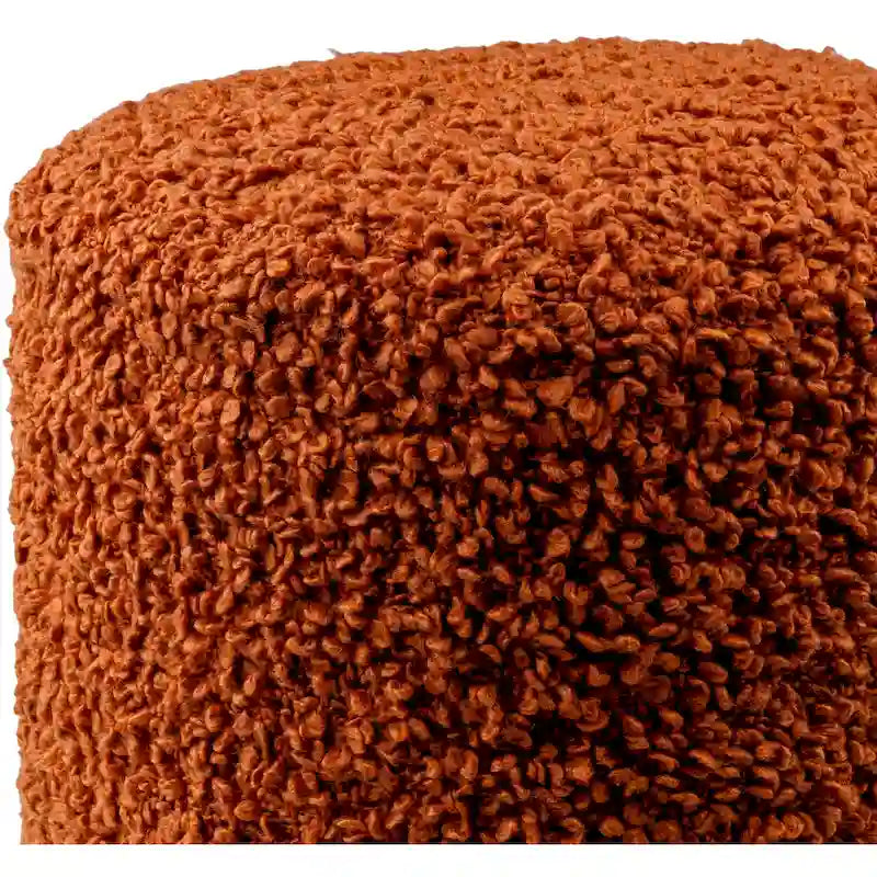 Hochfloriger Bouclé Pouf aus Polyester, 45 cm hoch
