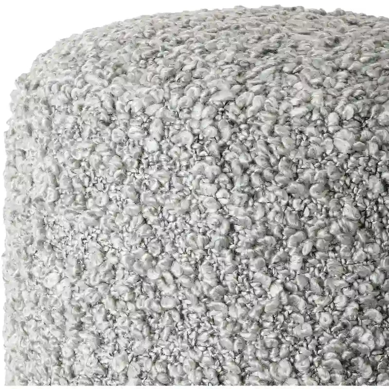 Hochfloriger Bouclé Pouf aus Polyester, 45 cm hoch