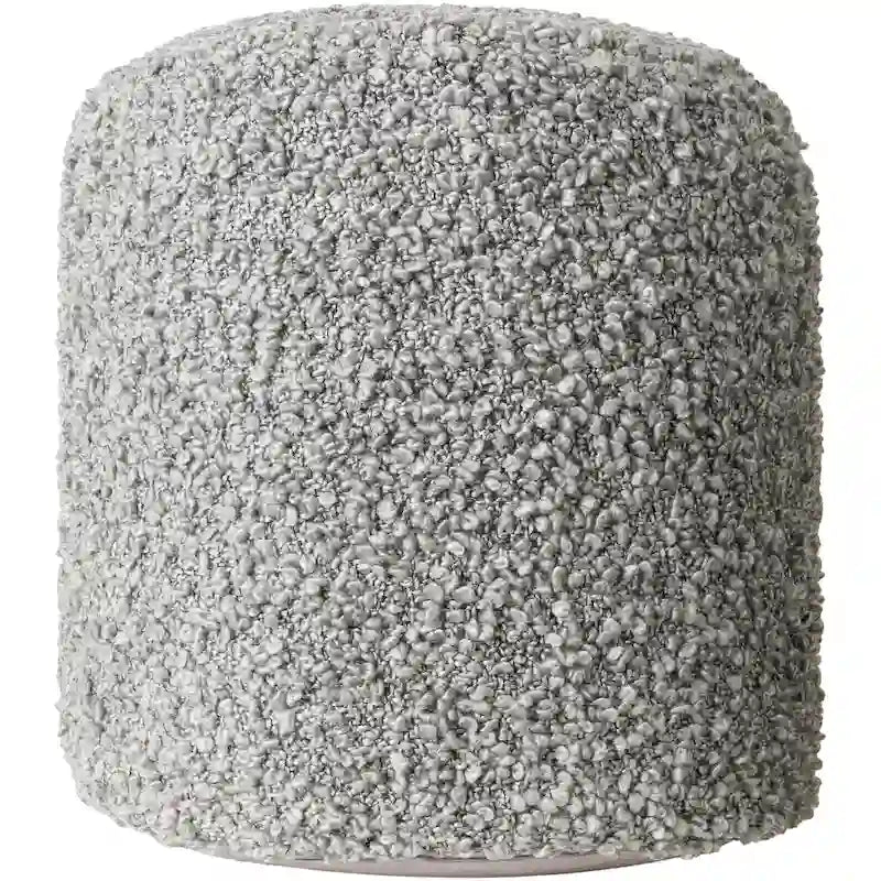 Hochfloriger Bouclé Pouf aus Polyester, 45 cm hoch