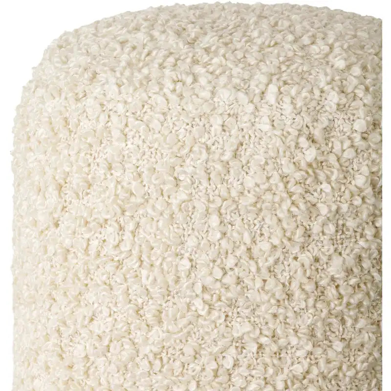 Hochfloriger Bouclé Pouf aus Polyester, 45 cm hoch