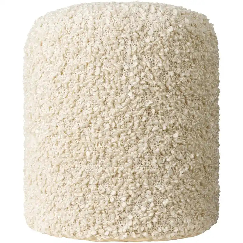 Hochfloriger Bouclé Pouf aus Polyester, 45 cm hoch