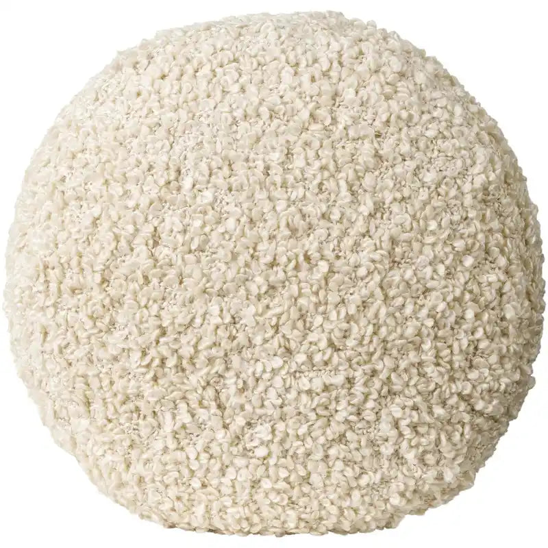 Hochfloriger Bouclé Pouf aus Polyester, 45 cm hoch