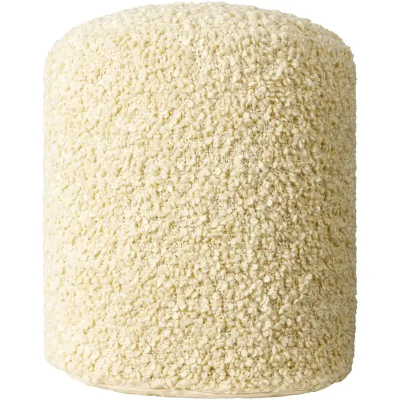 Hochfloriger Bouclé Pouf aus Polyester, 45 cm hoch