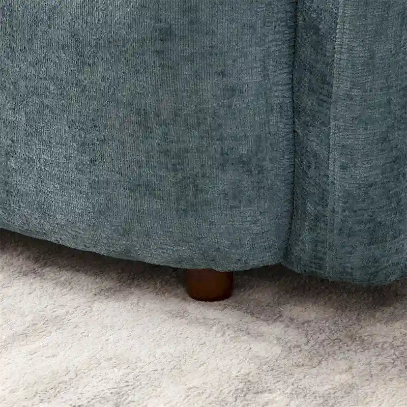 Modernes, bequemes 3-Sitzer-Sofa mit Samtbezug und Füßen