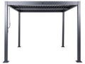 Metallpavillon 296 cm x 296 cm Schwarz