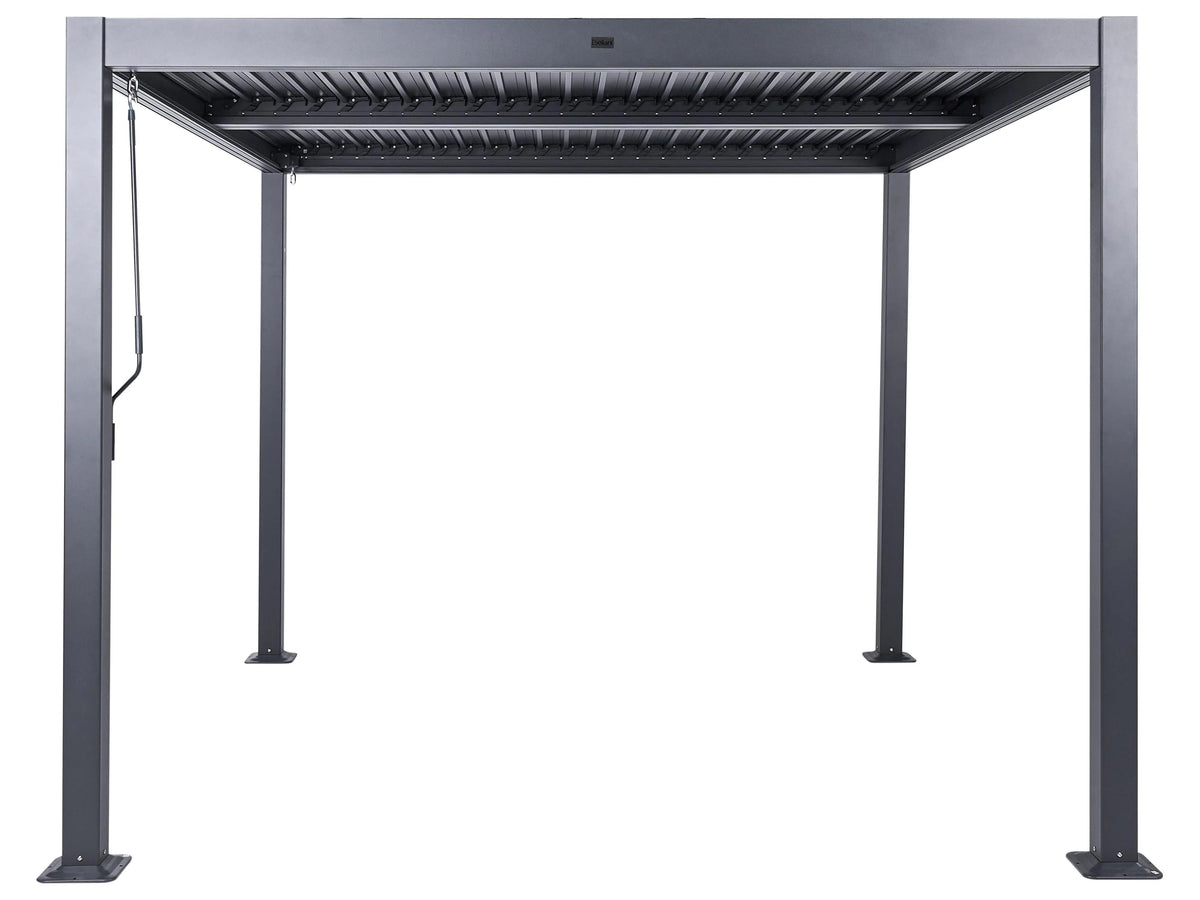 Metallpavillon 296 cm x 296 cm Schwarz